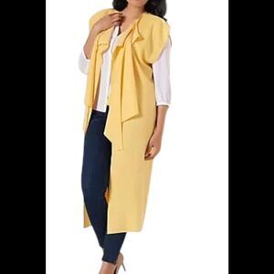 Rubin Singer Women's Studio Crepe Knit Midi Duster Sunshine - Regular
